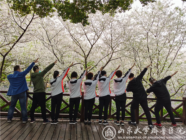 临别时,与武汉的春天合个影